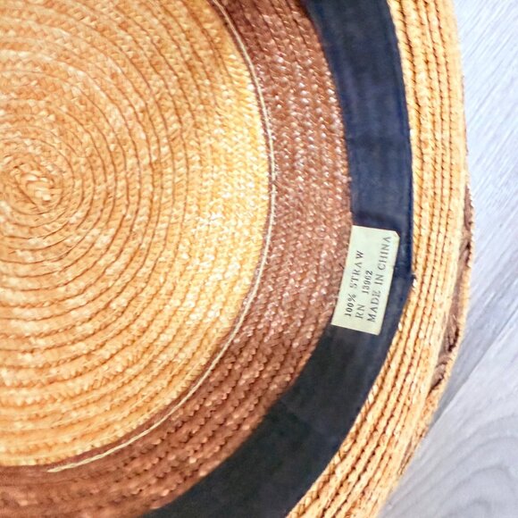 Coastal Wide Brim Sun Hat Straw Boho Beach Resort Fashion Open Loop Cruise Chic - Picture 9 of 11